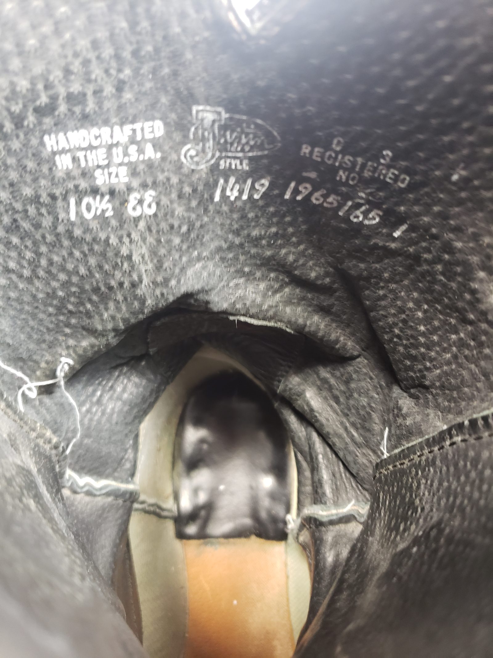 Justin Black Leather Cowboy Western Boots Handcrafted USA Made Men