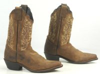Justin Brown Leather Cowboy Western Shorty Boots USA Handcrafted Women
