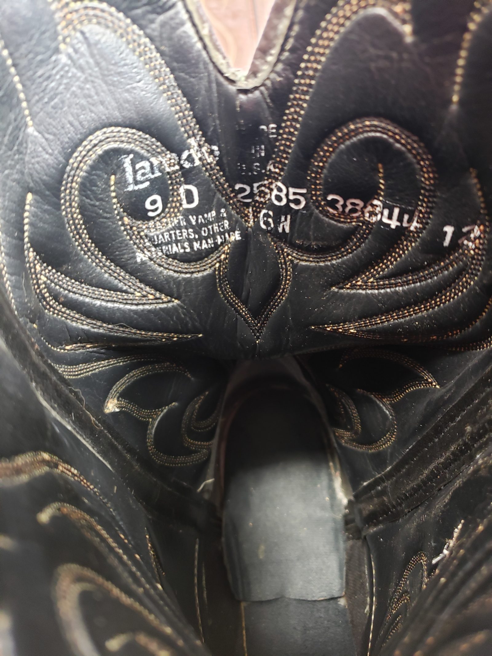 Laredo Russet Brown Leather Cowboy Western Riding Boots Men