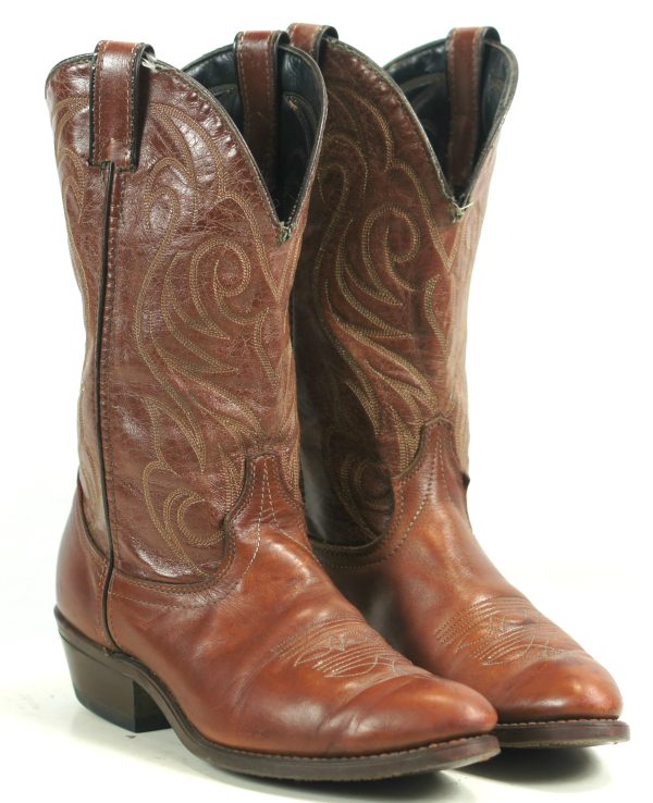 Laredo Russet Brown Leather Cowboy Western Riding Boots Men