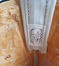 Nocona Cream Cowboy Western Boots Brown Wingtips Vintage US Made Women