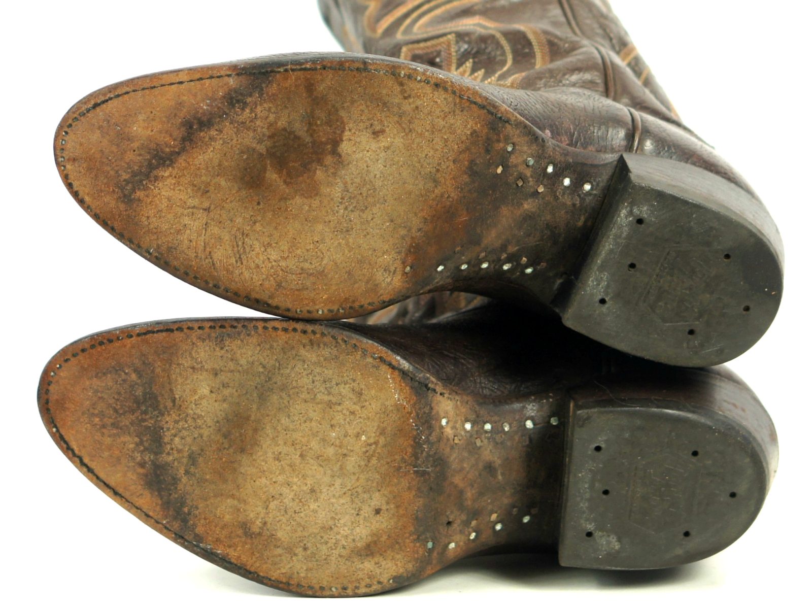 Tony Lama Dark Brown Leather Western Cowboy Boots Vintage US Made Men