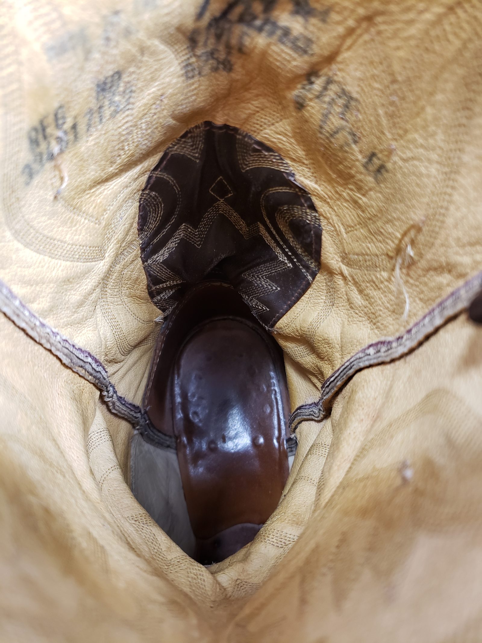Tony Lama Dark Brown Leather Western Cowboy Boots Vintage US Made Men