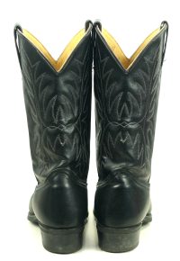 Wrangler Black Cowboy Western Work Boots Oil Resistant Vintage US Made Mens (1)