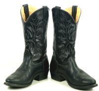 Wrangler Black Cowboy Western Work Boots Oil Resistant Vintage US Made Mens (4)