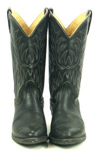 Wrangler Black Cowboy Western Work Boots Oil Resistant Vintage US Made Mens (9)