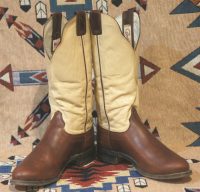 Caballo Buckaroo Cowboy Western Boots Tall Brown & Bone Leather Santa Fe Men
