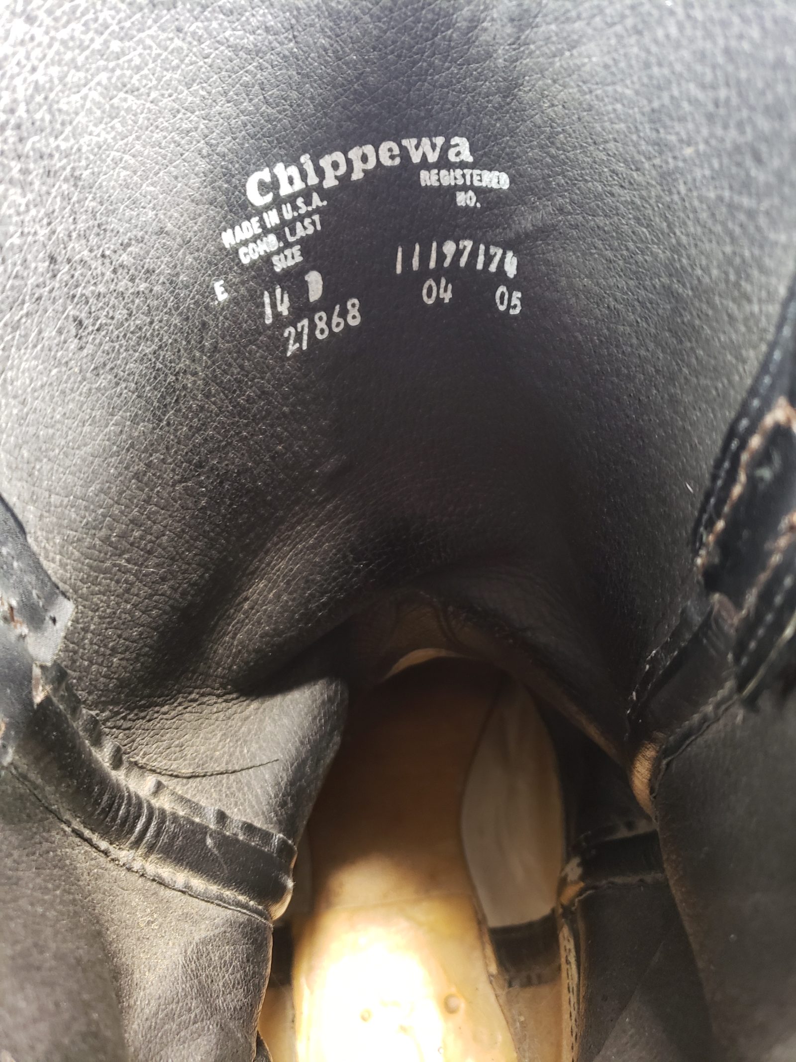 Chippewa Black Leather Biker Motorcycle Engineer Harness Boots US Made Men