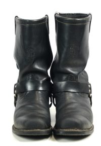 Chippewa Black Leather Biker Motorcycle Engineer Harness Boots US Made Men