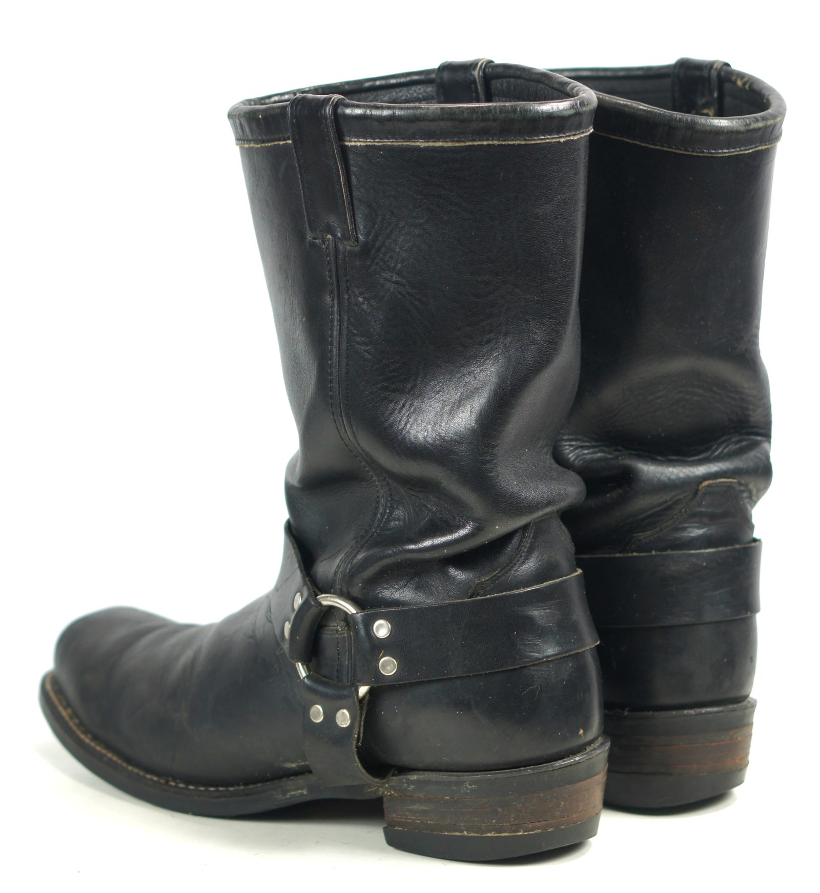 Chippewa Black Leather Biker Motorcycle Engineer Harness Boots US Made Men