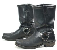 Chippewa Black Leather Biker Motorcycle Engineer Harness Boots US Made Men