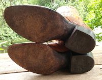 Dan Post Lizard Cowboy Western Boots Inlay Diamonds Vintage 1979 US Made Men (5)