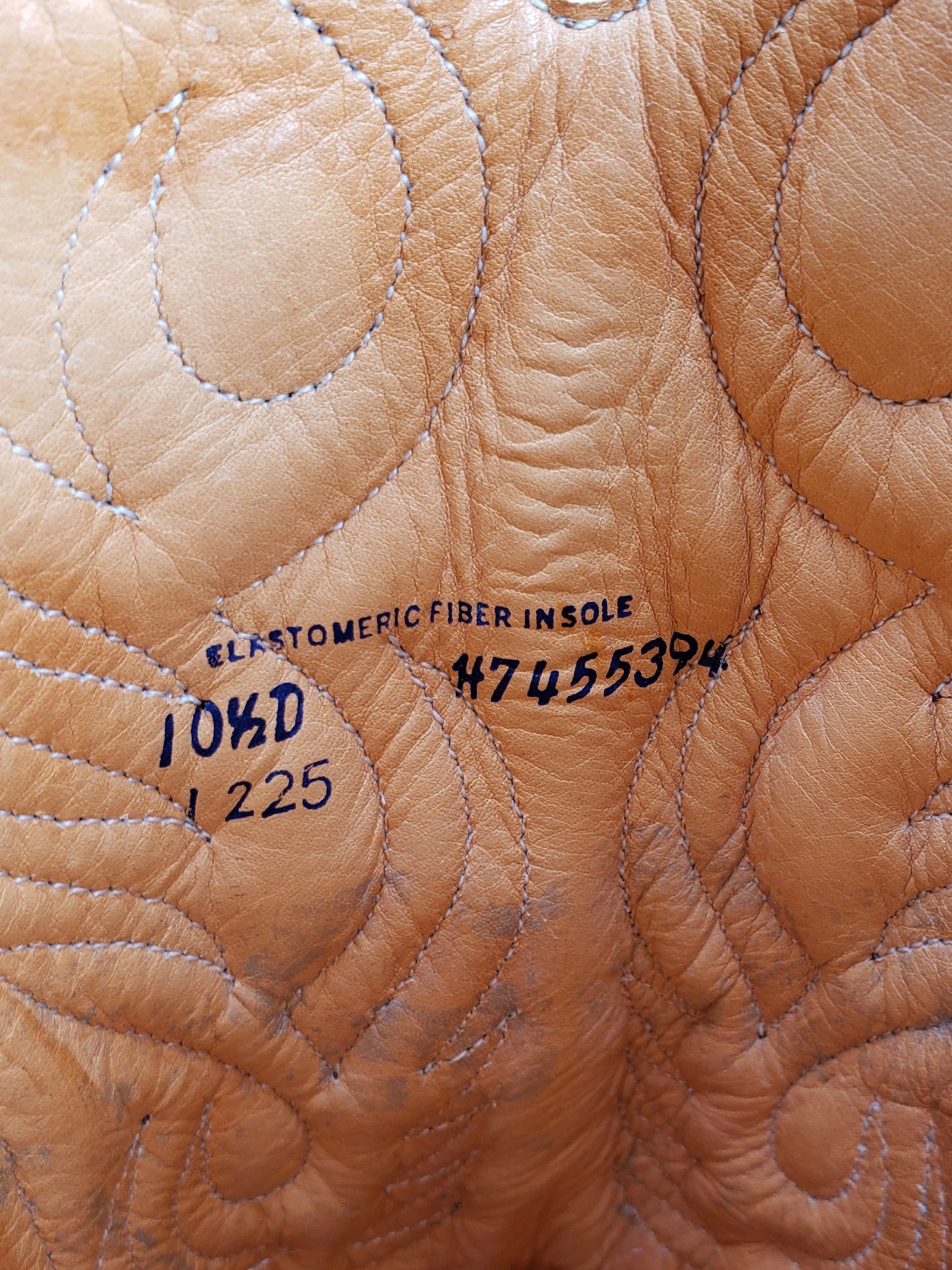 Double-H Cowboy Western Boots Vintage US Made Patina Saddle Stitch Men