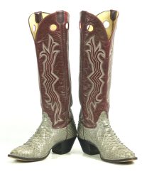 Hondo Wine & Gray Snake Cowboy Buckaroo Boots Knee High 18.5-Inch Tall Women (5)-WIN-18VC4G7I1FQ