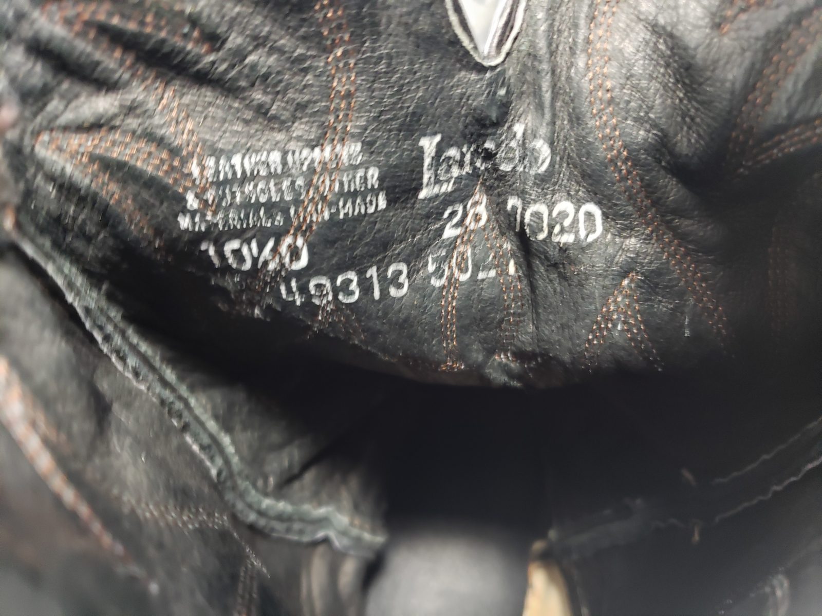 Laredo Black Leather Cowboy Western Boots Black Stitch Vintage US Made Mens (3)