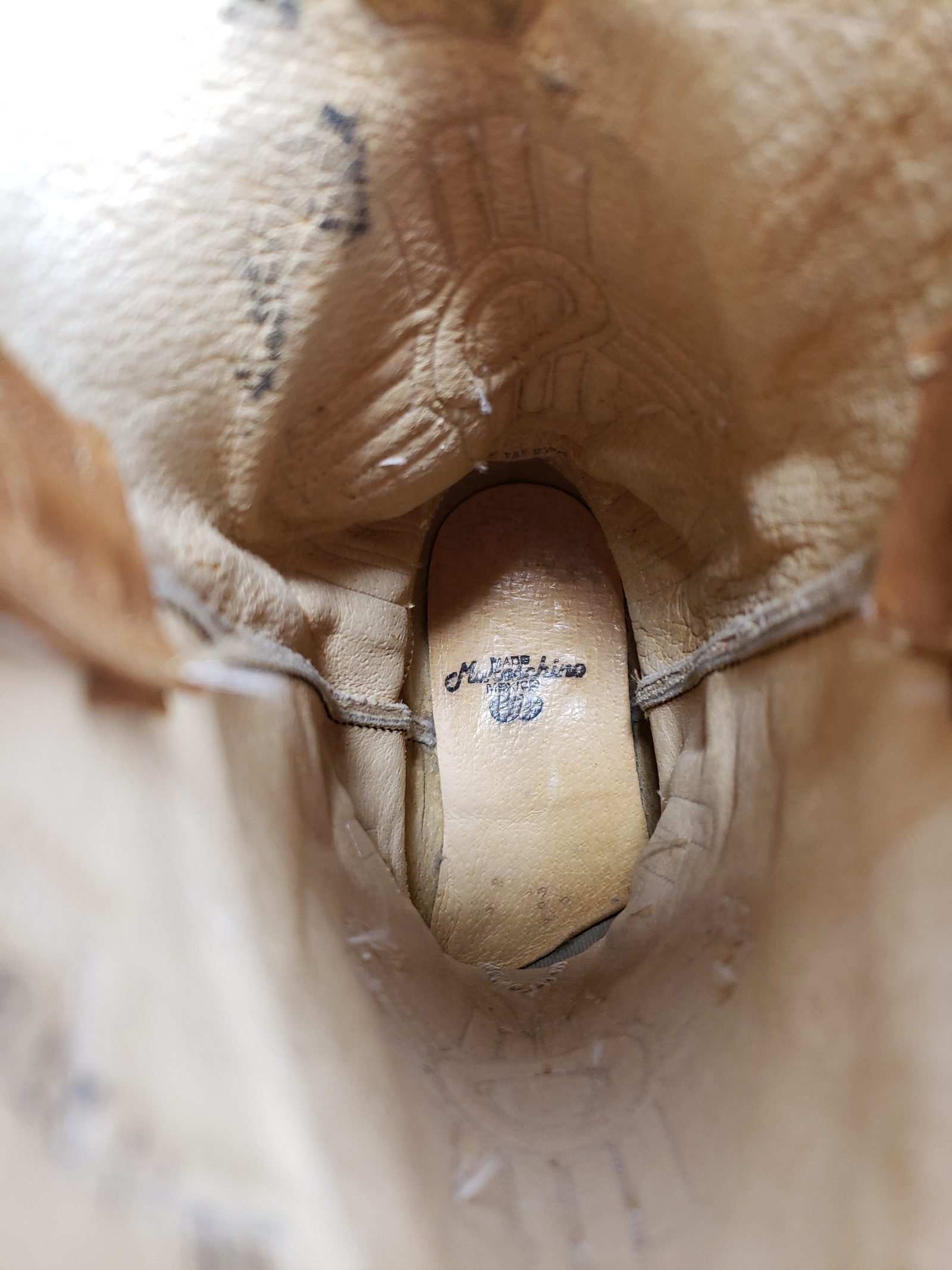 Maraschino Brown Suede Cowboy Boots Inlay Red SW Cross Patent Wingtip Women