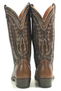 Sears Brown Leather Cowboy Boots Vintage US Made Genuine Roebucks Men