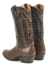 Sears Brown Leather Cowboy Boots Vintage US Made Genuine Roebucks Men