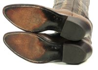 Sears Brown Leather Cowboy Boots Vintage US Made Genuine Roebucks Men