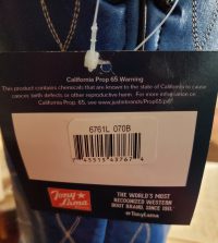 Tony Lama Bright Blue Cowboy Boots Lizard Wingtips NOS Tags US Made Women