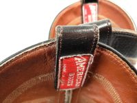 American Boots Dark Brown Leather Cowboy 10-Row Stitch Vtg US Made Women