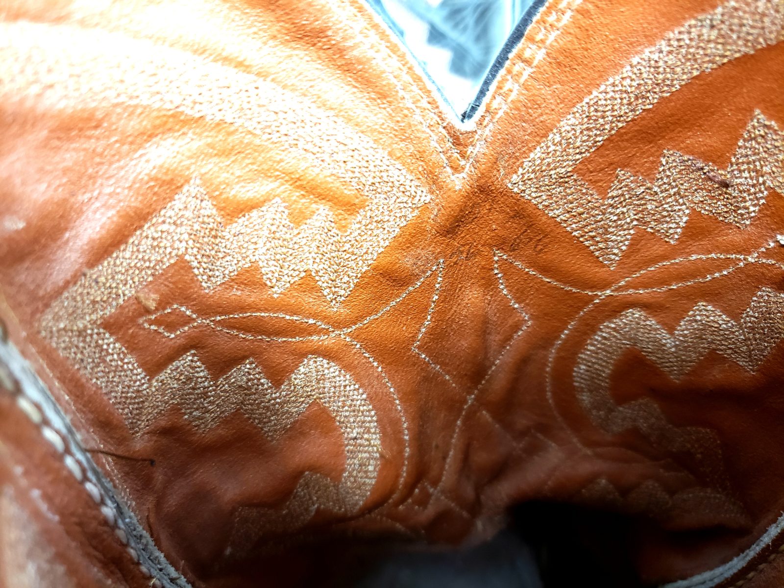 American Boots Dark Brown Leather Cowboy 10-Row Stitch Vtg US Made Women