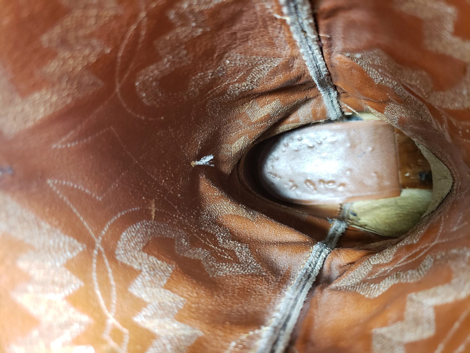 American Boots Dark Brown Leather Cowboy 10-Row Stitch Vtg US Made Women