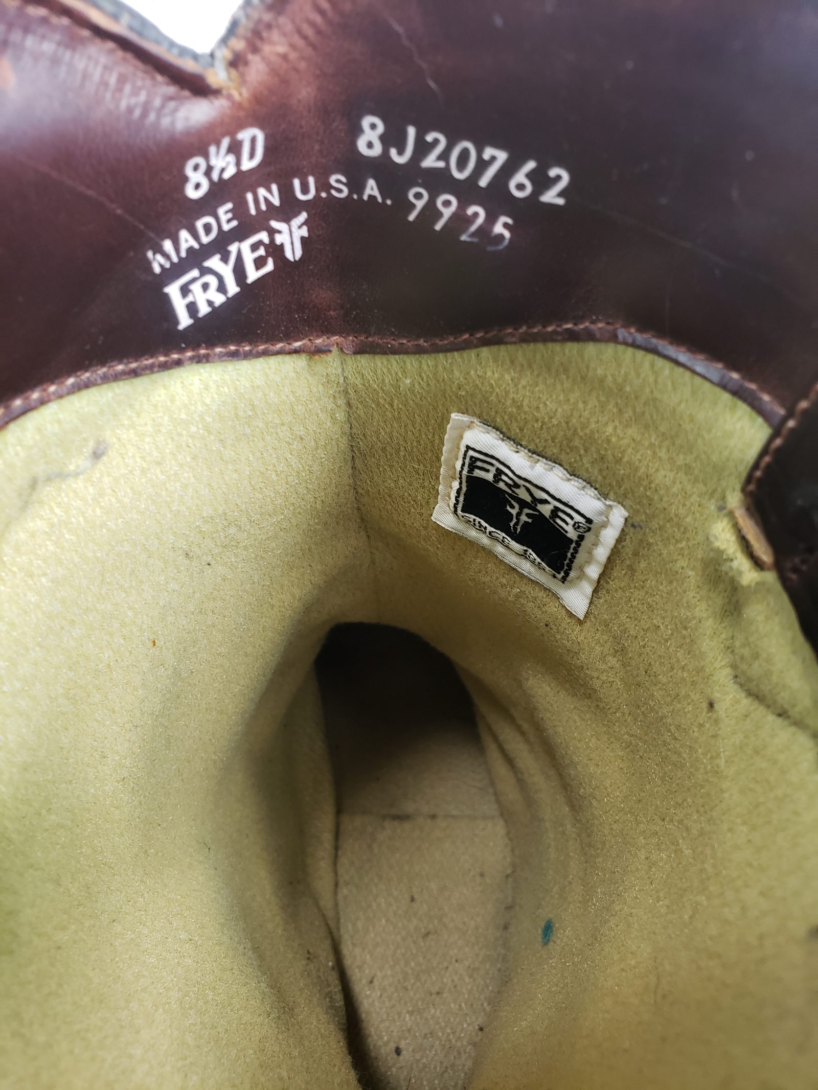 Frye Dark Reddish Brown Leather Short Boots Vintage US Made (1)