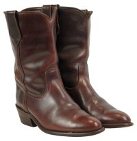 Frye Dark Reddish Brown Leather Short Boots Vintage US Made (5)