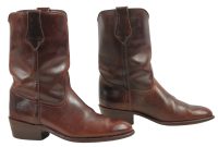 Frye Dark Reddish Brown Leather Short Boots Vintage US Made (6)