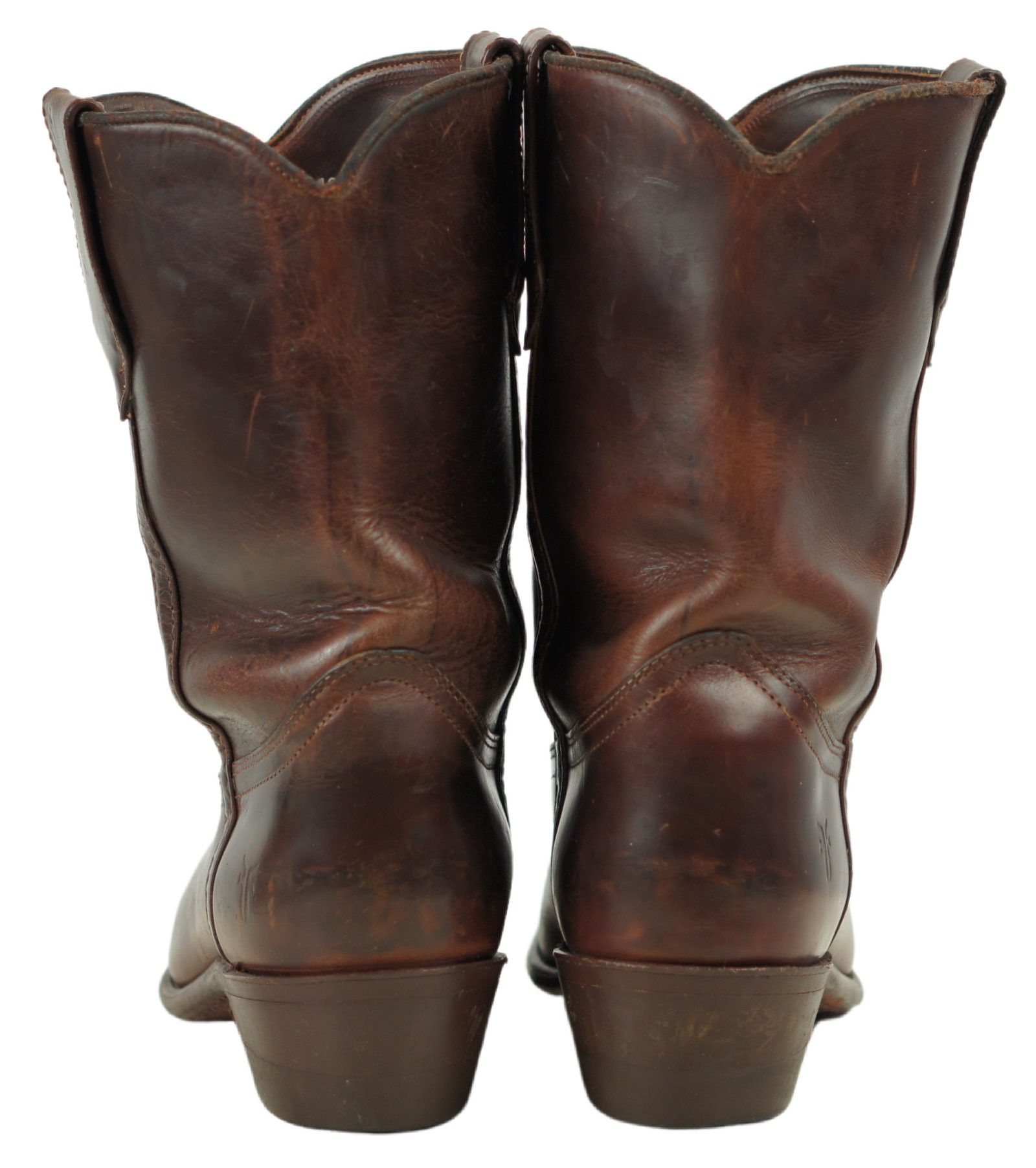 Frye Dark Reddish Brown Leather Short Boots Vintage US Made (7)