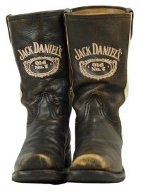 Jack Daniels Old No. 7 Distressed Rockabilly Biker Work Boots 2005 Men