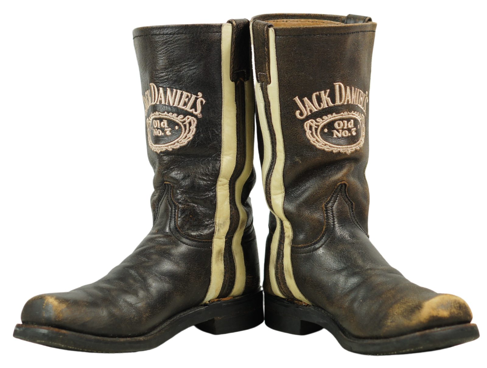 Jack Daniels Old No. 7 Distressed Rockabilly Biker Work Boots 2005 Men