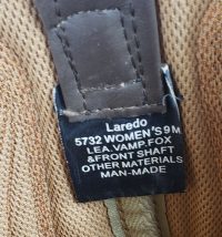 Laredo Canyon Collection Distressed Brown Leather Cowboy Boots Snip Toe Womens (7)