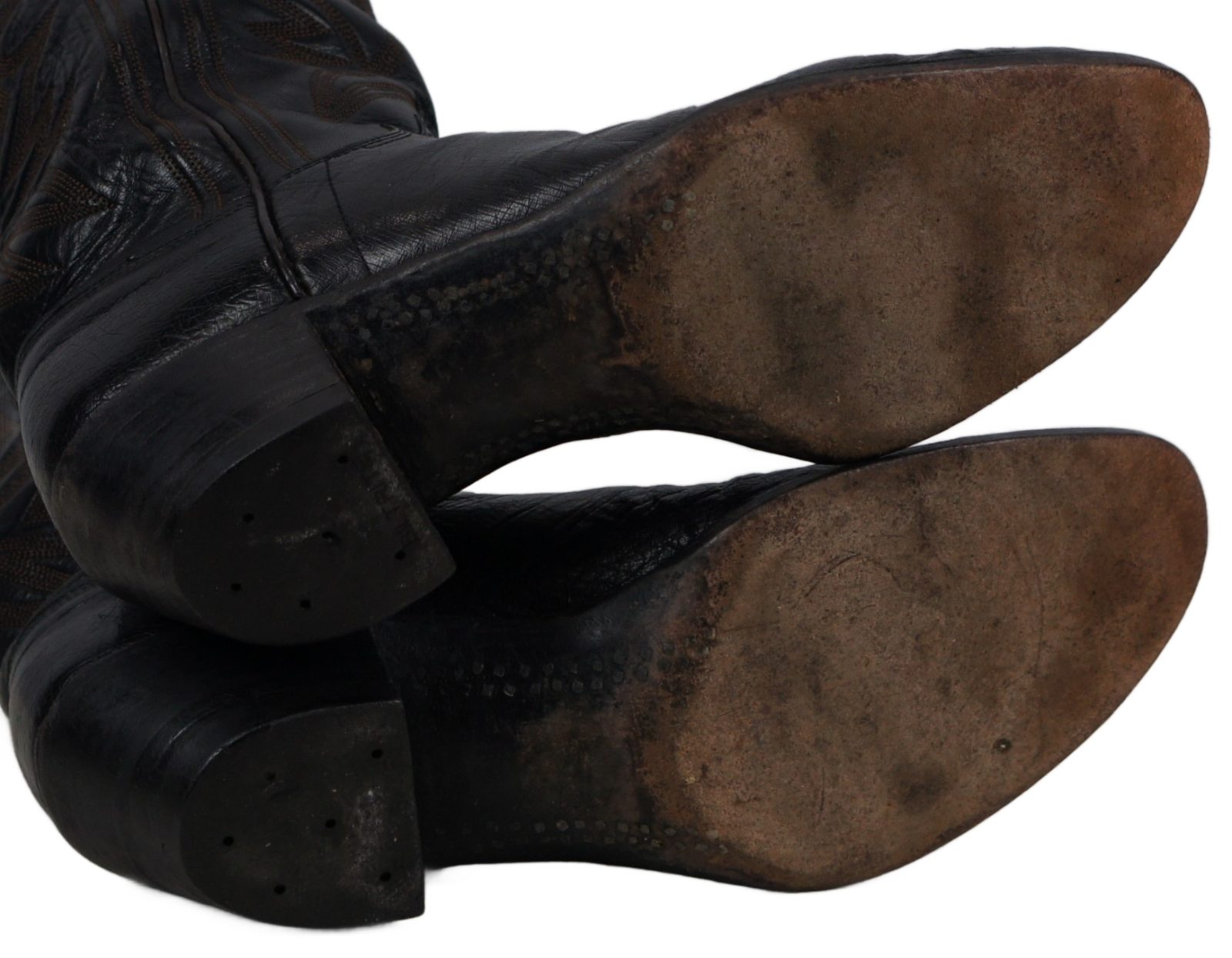 ML Leddy Tall Cowboy Western Boots Custom Handmade San Angelo Ft Worth Women 8 B (10)