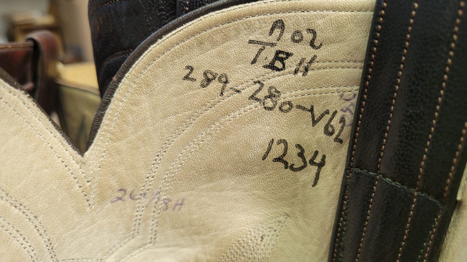 ML Leddy Tall Cowboy Western Boots Custom Handmade San Angelo Ft Worth Women 8 B (12)