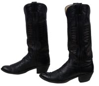 ML Leddy Tall Cowboy Western Boots Custom Handmade San Angelo Ft Worth Women 8 B (7)