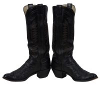 ML Leddy Tall Cowboy Western Boots Custom Handmade San Angelo Ft Worth Women 8 B (9)