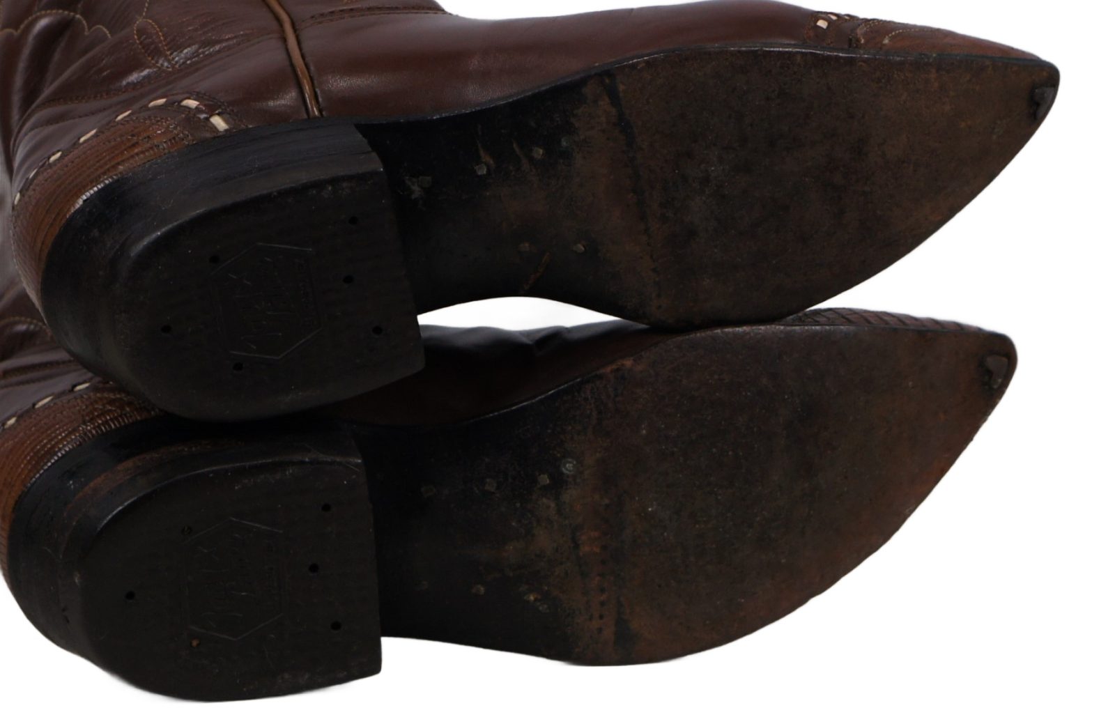 Tony Lama Brown Wingtip Cowboy Western Boots Vintage US Made El Paso TX Men 9 (13)