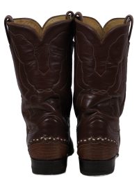 Tony Lama Brown Wingtip Cowboy Western Boots Vintage US Made El Paso TX Men 9 (8)