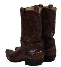 Tony Lama Brown Wingtip Cowboy Western Boots Vintage US Made El Paso TX Men 9 (9)