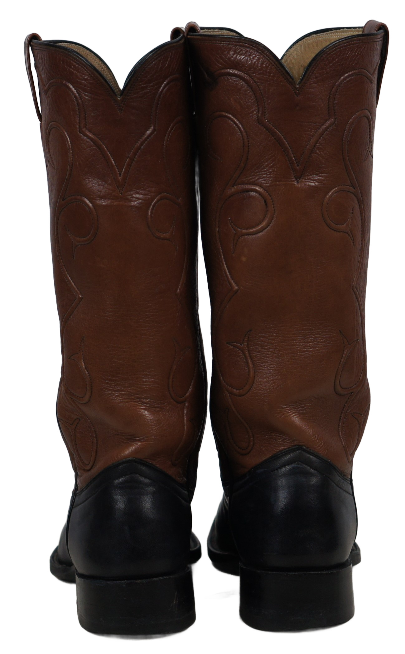 James Leddy Vintage Cowboy Boots Custom Handmade Monogram Inlay Womens 6.5 or 7 (1)