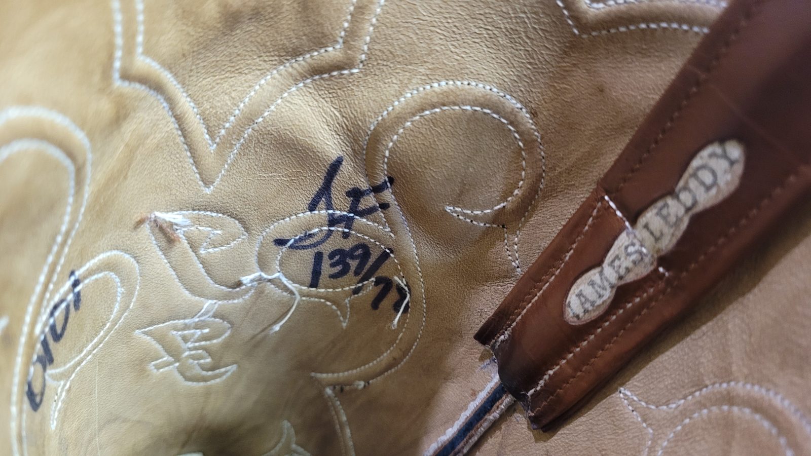 James Leddy Vintage Cowboy Boots Custom Handmade Monogram Inlay Womens 6.5 or 7 (10)