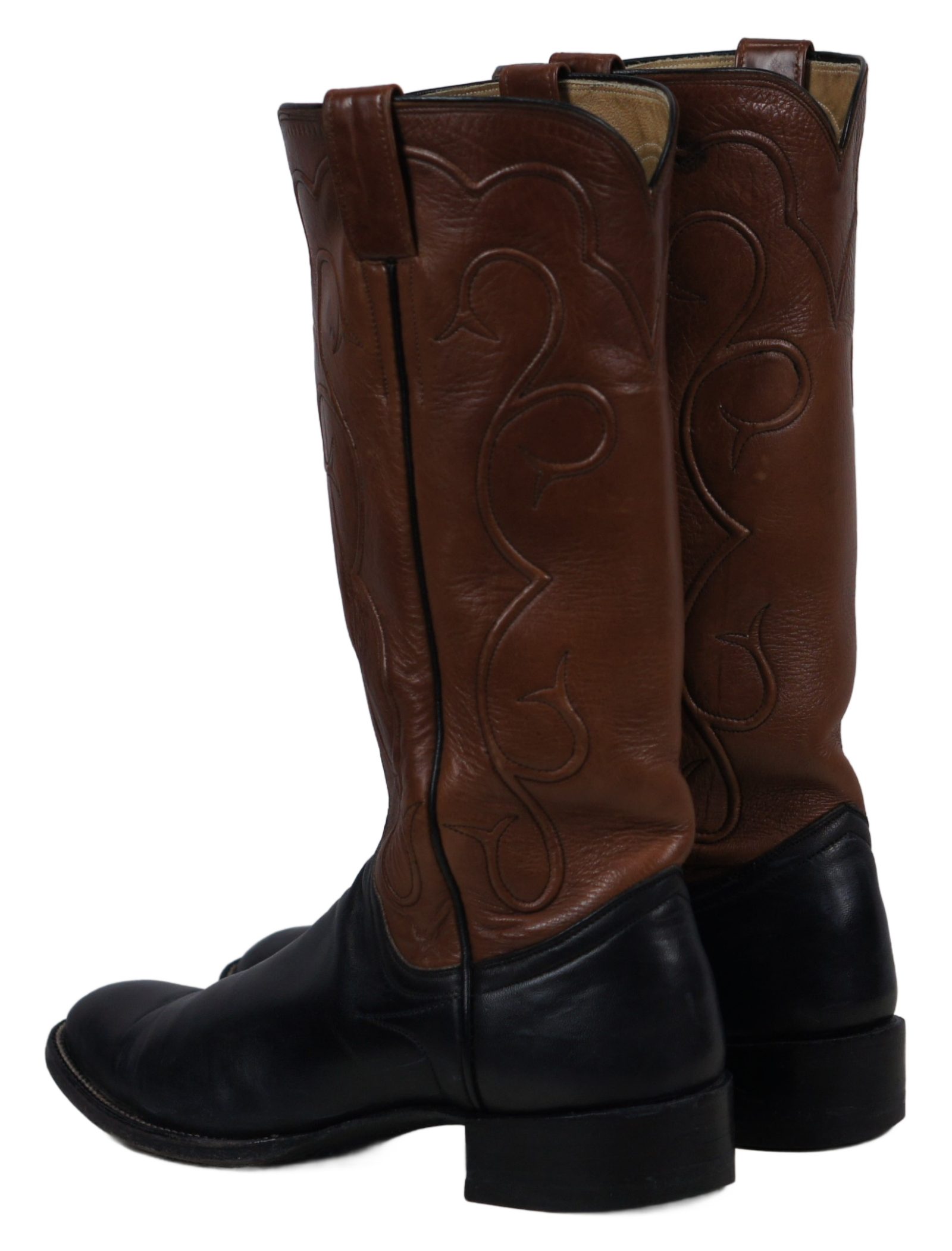 James Leddy Vintage Cowboy Boots Custom Handmade Monogram Inlay Womens 6.5 or 7 (2)