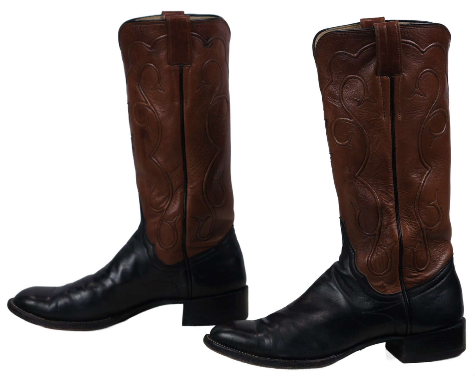 James Leddy Vintage Cowboy Boots Custom Handmade Monogram Inlay Womens 6.5 or 7 (3)