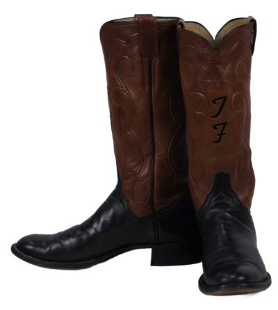 James Leddy Vintage Cowboy Boots Custom Handmade Monogram Inlay Womens 6.5 or 7 (4)