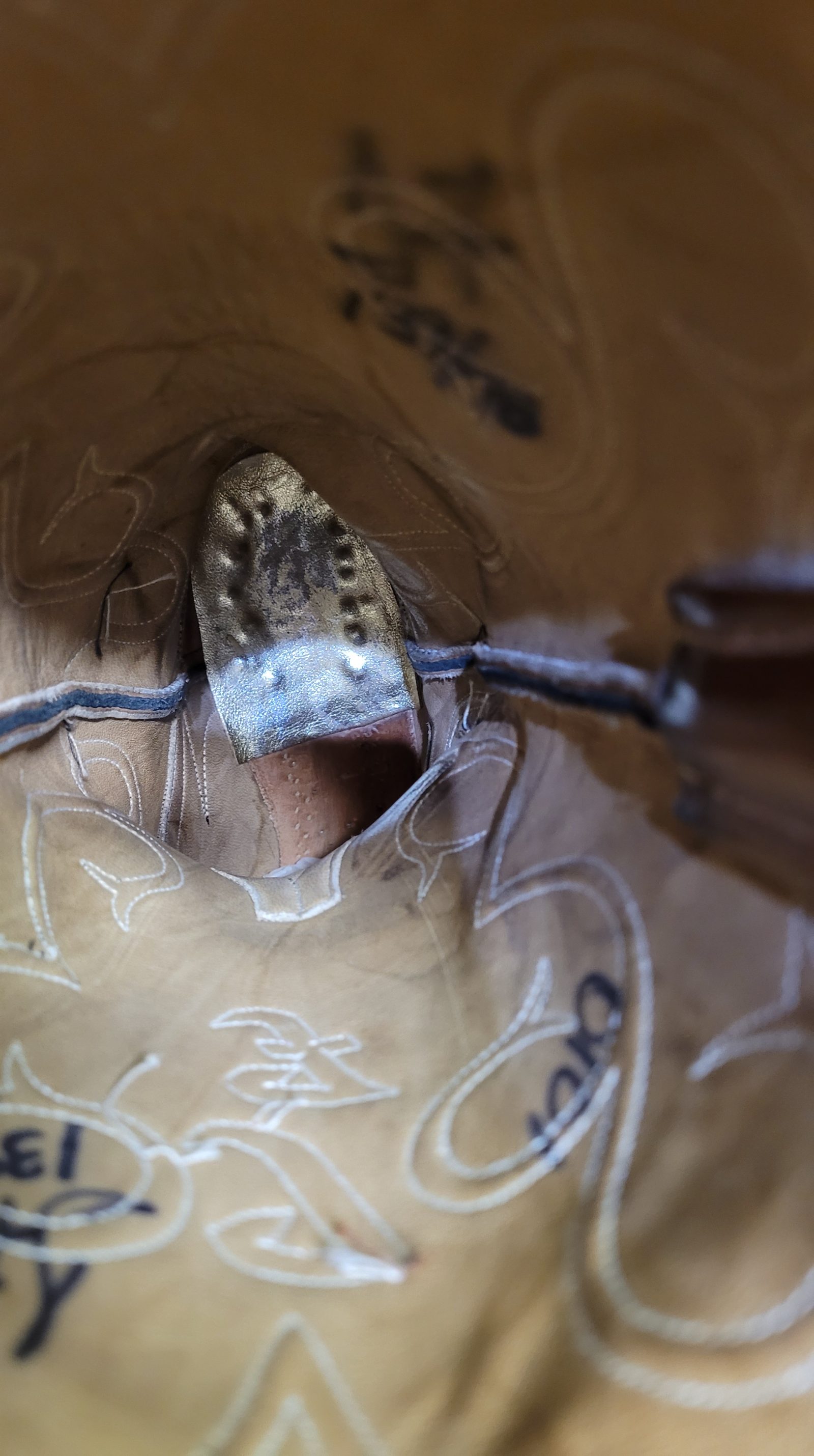 James Leddy Vintage Cowboy Boots Custom Handmade Monogram Inlay Womens 6.5 or 7 (7)