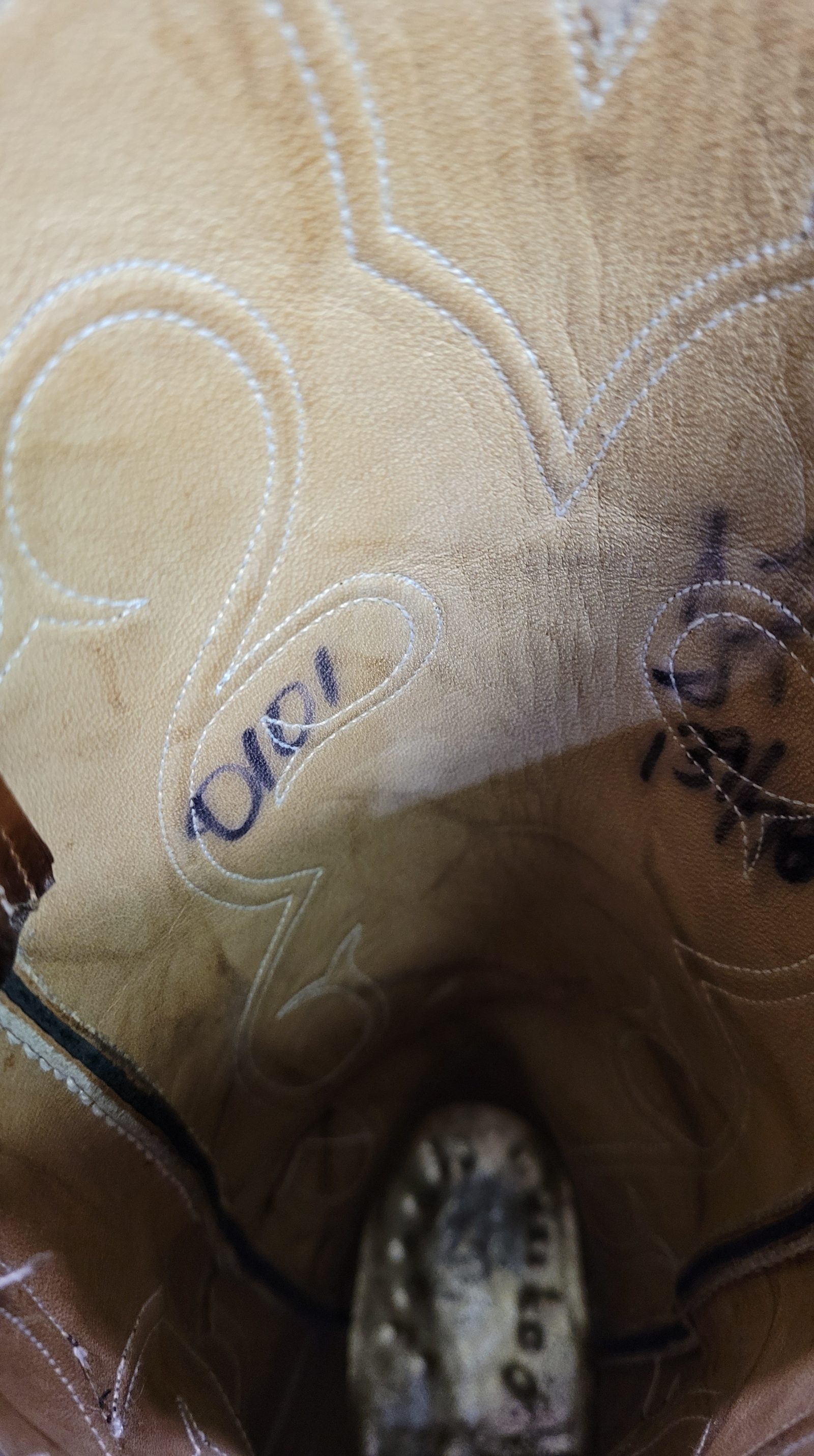 James Leddy Vintage Cowboy Boots Custom Handmade Monogram Inlay Womens 6.5 or 7 (9)